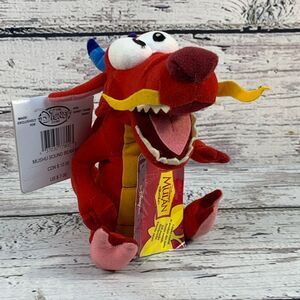 Mulan Mushu Dragon Plush Red Dragon - Disney Store Stuffed Animal Toy w/‎ Tags